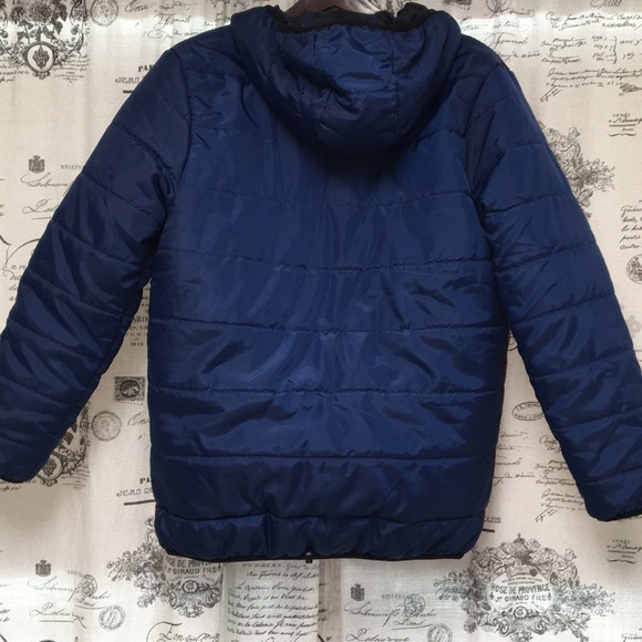 Mint condition warm puff jacket Youth Sz 14 Navy - Picture 6 of 8